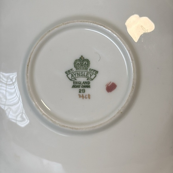 Aynsley teacup saucer 2468 turquoise - Picture 4 of 4